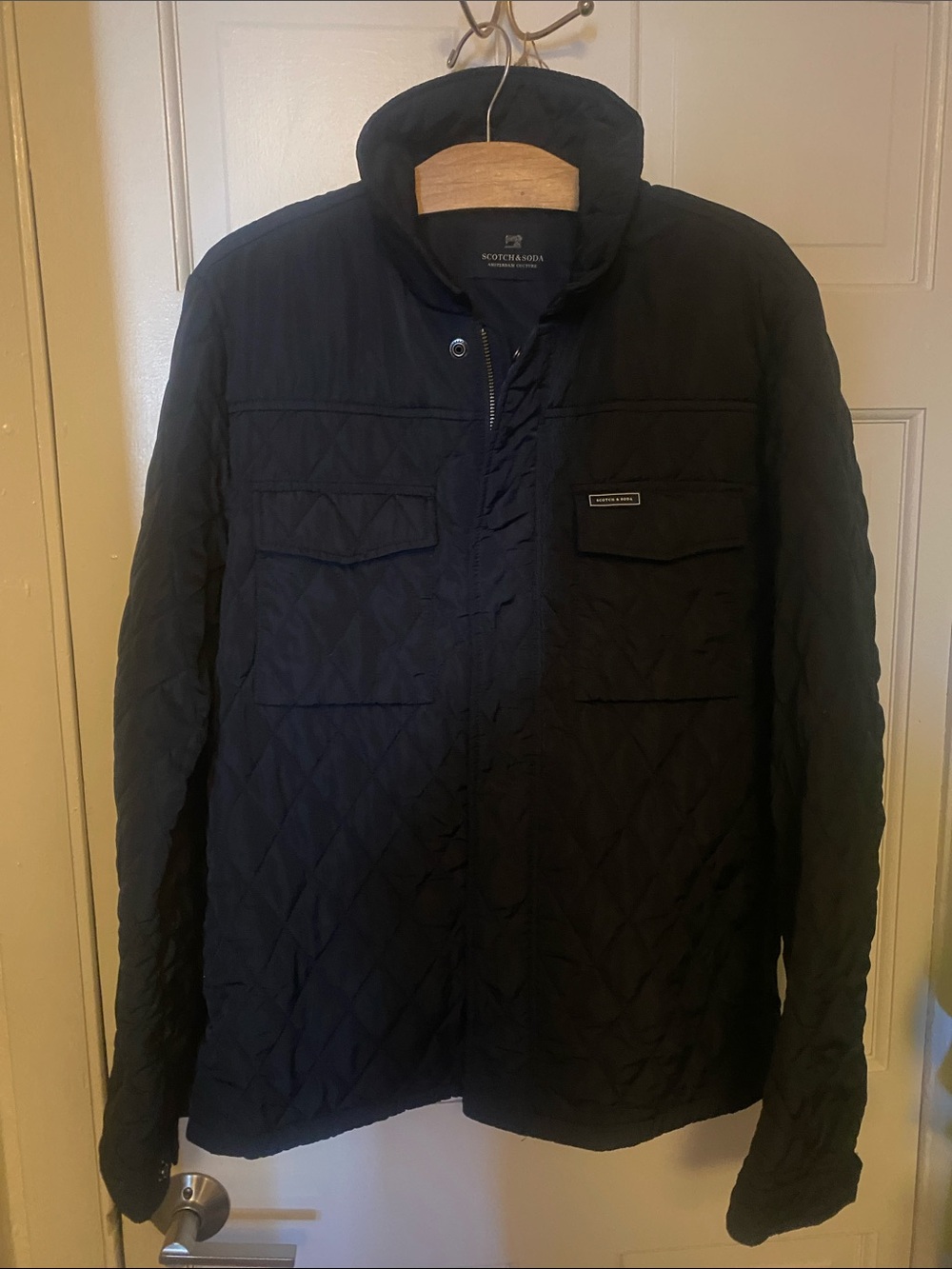 Scotch & Soda Men's Quilted Puffer Jacket - Navy